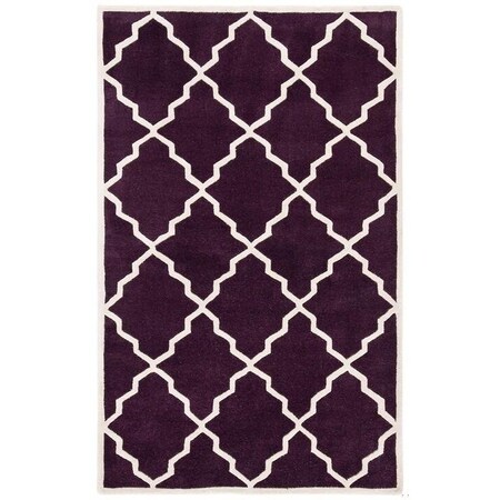 Safavieh 2 Ft. - 3 In. x 7 Ft. Runner- Contemporary Chatham Dark Purple Hand Tufted Rug CHT940P-27